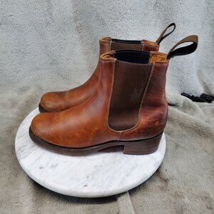 Frye Shoes Womens Size 6.5 Brown Leather Melissa Double Sole Chelsea Boots